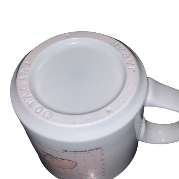 Vintage Otagiri Japan Raised Embossed Pink Pig Heartprint Stoneware Mug Cup - Picture 10 of 12